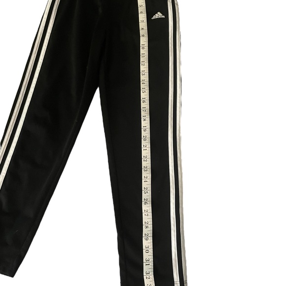 Adidas Unisex Black White Three Strip Active Pants Size Youth Medium 10-12 - Picture 6 of 7